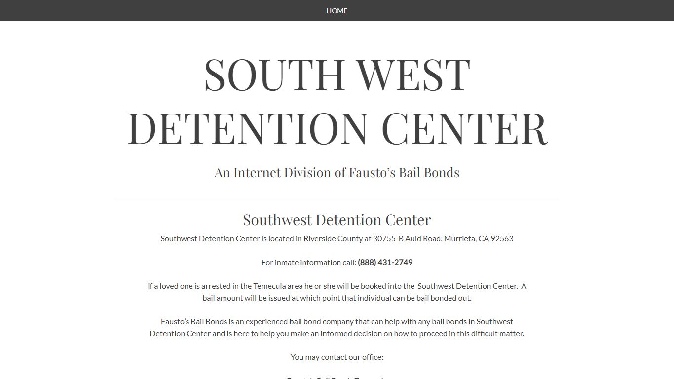 South West Detention Center